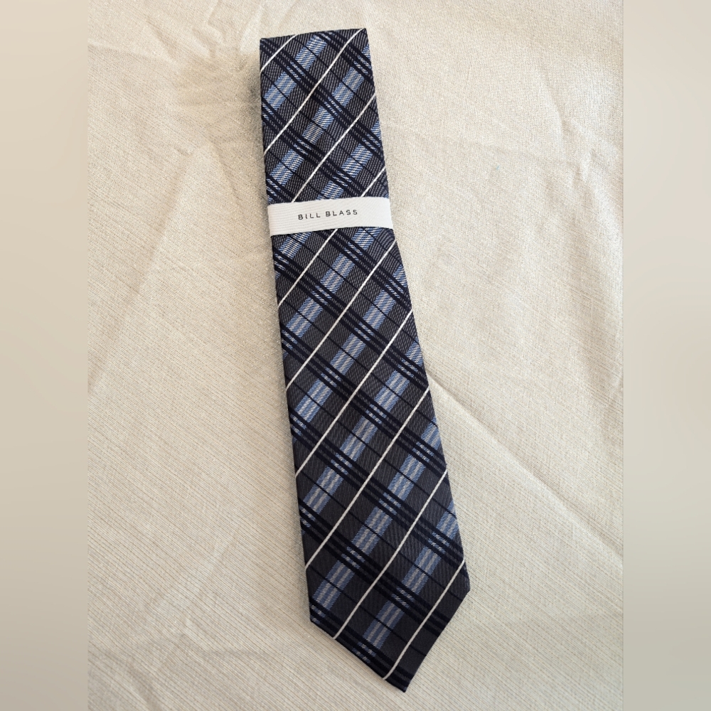 Bill Blass Striped and Plaid neck tie